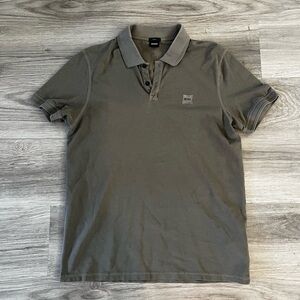 Men's Hugo Boss Olive Gray/Green Slim Fit Polo Shirt
